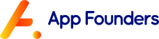 The App Founders logo in footer section