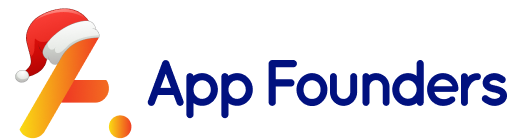 The App Founders logo in footer section